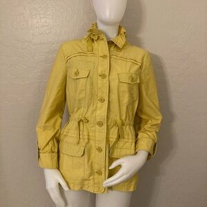 Anthropologie Daughters Of The Liberation Yellow Utility Jacket Size 8